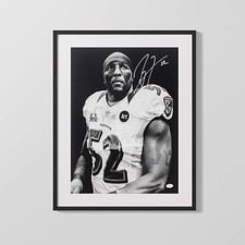 Football Autograph Print - Ray Lewis - Game Face