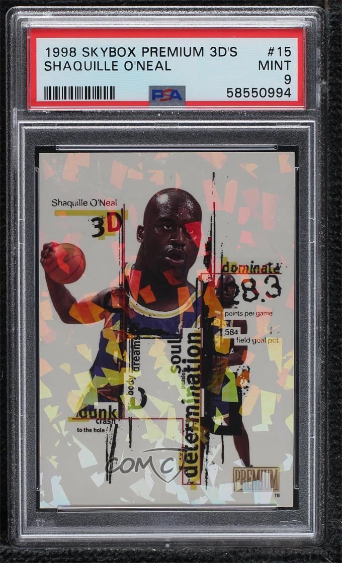 1998-99 Skybox Premium 3D Shaquille O'Neal #15DDD PSA 9 MINT HOF 07qi