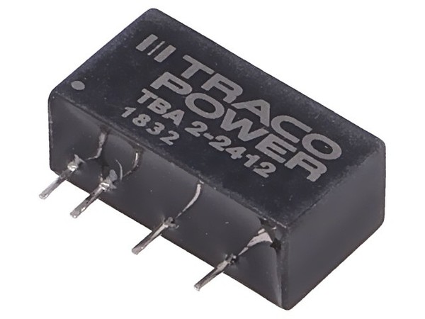 Tba 2-2412 Wandler: Dc/Dc 2W Ueing: 21,6-26,4VDC Uausg: 12VDC Iausg: 165Ma Traco-image