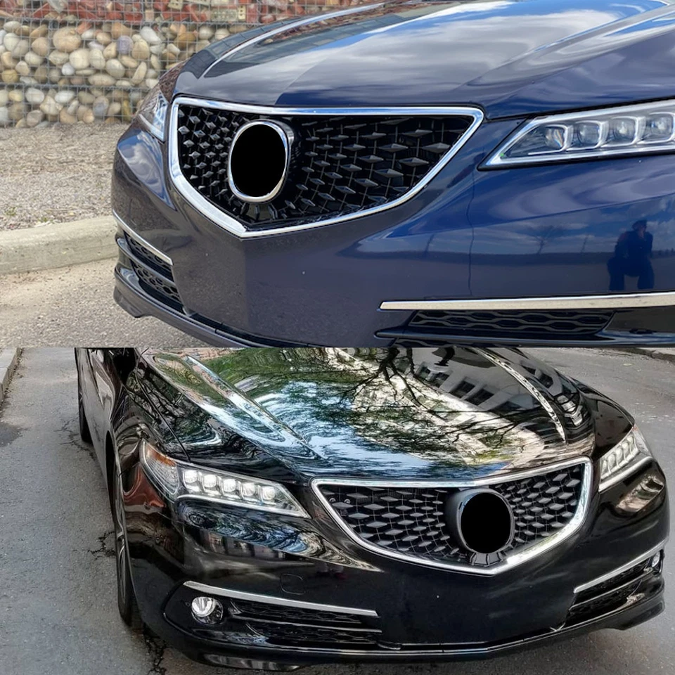 2018 Style Mesh Chrome & Black Front Bumper Grille Grill FOR Acura TLX 2015-2017 - Изображение 3 из 4