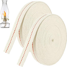 2 Rotoli Da Stoppino per Lampada a Olio, 1 Cm X 3 M, Offrono Una Combustione Uni