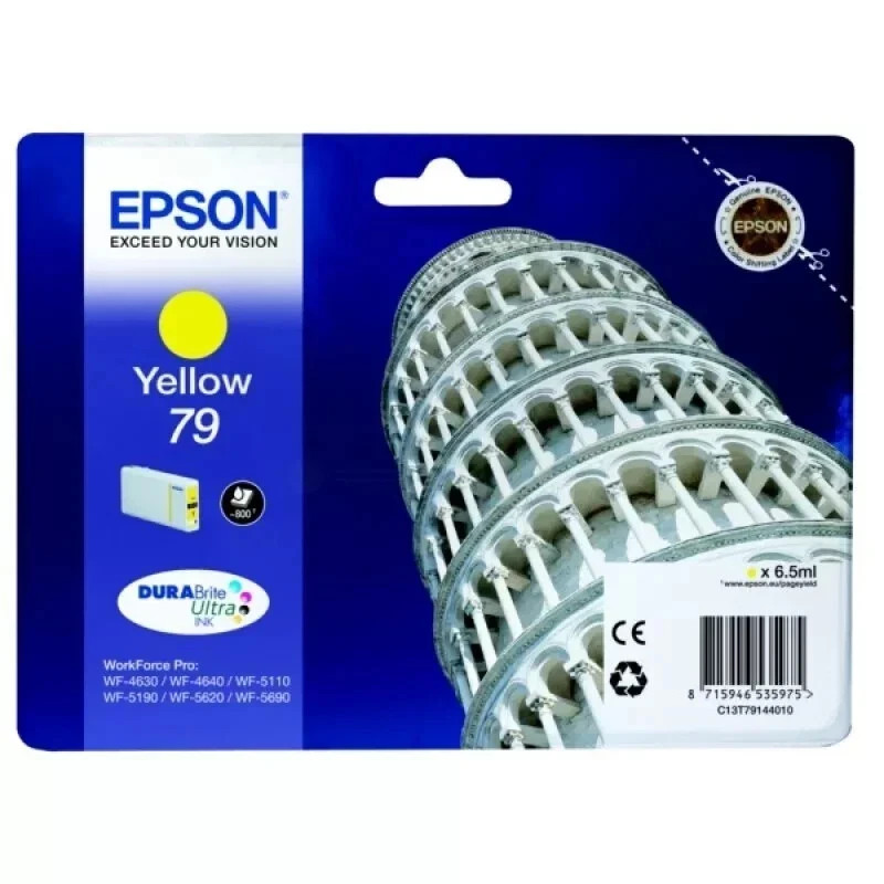 Genuine Original Epson 79 Yellow Tower Of Pisa Ink Cartridge