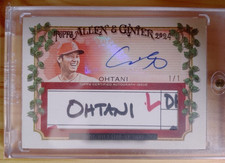 1/1 Auto Shohei Ohtani 2024 Topps Allen & Ginter  Lineup Card On-Card From Japan