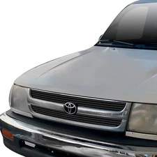 For Toyota Tacoma 1998-2000 APG 2-Pc Black 8x6 mm Horizontal Billet Main Grille