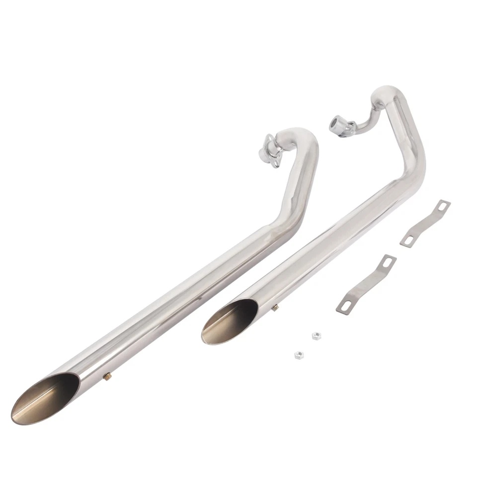 Tubo de escape completo escalonado para Yamaha V Star Dragstar XVS 650 XVS400 Shortshots Foto 2 de 4