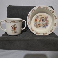 Royal Doulton Bunnykins Bone China Dinner Set Bowl  Cup England 1936