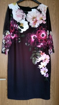 Together Kleid mit Rosen Blumendruck UK Gr.16 EU/DE Gr.44 Neu !!!