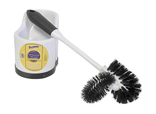 Premium Toilet Brush Set with Rim Cleaner & Holder for Deep Cleaning