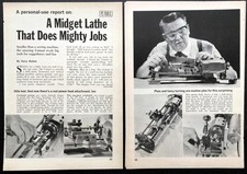 Mini torno de metal Unimat DB200 1963 informe de prueba