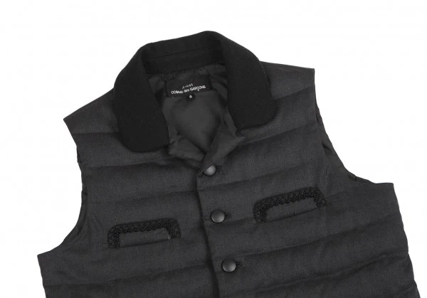 Chaleco acolchado tricot COMME des GARCONS hoja decoración talla S (K-126903) Foto 3 de 4