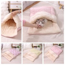 Winter Indoor Sleeping Bag Nest Comfortable Pet Snuggle Sack Cat Bed Cave AU