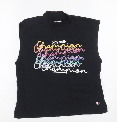 Champion Black Unisex Tank S - Mock Neck Jersey Basic - Picture 1 of 12