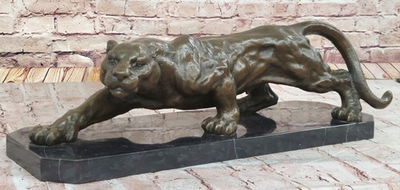 #ad #ad Cougar Panther Jaguar Cat Collector Art Bronze Sculpture Hot Cast Figure SALE $1699.00