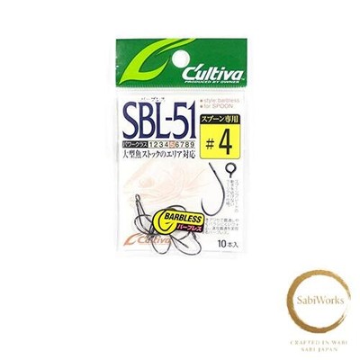 New Owner SBL-51 Single 51 Barbless 4 11627 Black