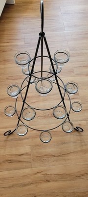Kerzenständer Metall Höhe 88 cm, 18 Teelichthalter, Durchmesser unten ca. 70 cm