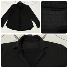 Frank & Eileen Triple Fleece Sweatshirt Button-Up Shacket Black L Mint! $288