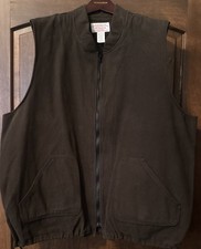 Gilet vintage originale CC FILSON marrone 100% cotone full zip RN 39126 made in USA 2XL