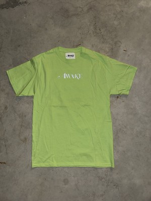 Awake NY The World Is Yours Tee Men s T-Shirt Size Medium Neon Green Streetwear