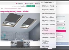 Energy Saving Loft Blind for Fakro window Size Fakro 1