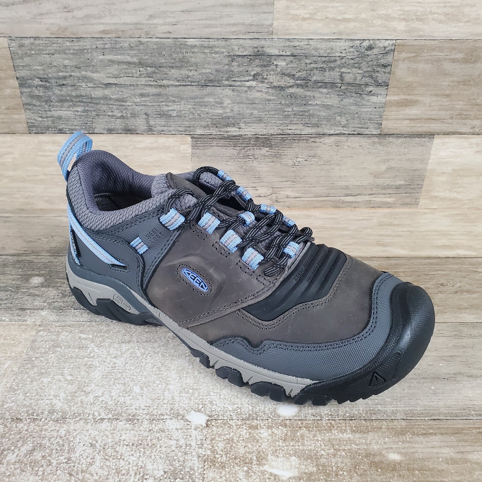 Scarpe da trekking donna Keen Ridge Flex taglia 9 acciaio grigio ortensia sneaker impermeabili