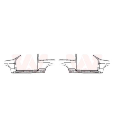 Set Schweller Reparaturblech links rechts passend für VW Polo Coupe 86C 80