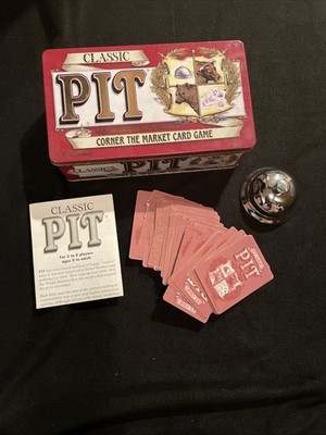 Vintage 1998 Classic Pit Tin Box Card Game Corner The Market Complete Board Game