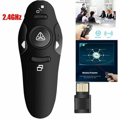 2.4GHz Presenter Powerpoint Fernbedienung Laserpointer Wireless USB PPT Flip Pen