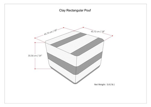 Clay Square Pouf - Picture 27 of 35
