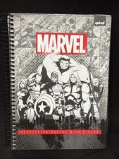 Marvel 160 Page Spiral Notebook W/Attached Fo...