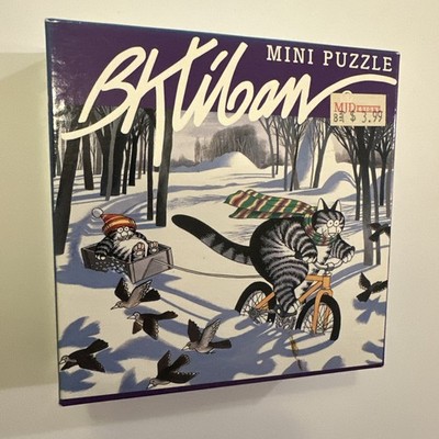 mimi17〜19ビーンズ君x8 1997 B Kliban Snow Cats Mini Puzzle 100 Pcs New/Sealed Great