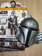 Jazwares Star Wars Mandalorian costume KIDS Large 10-12 Muscles Cape and Mask