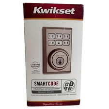Kwikset SmartCode Signature Series Touchpad Electronic Deadbolt Satin Nickel
