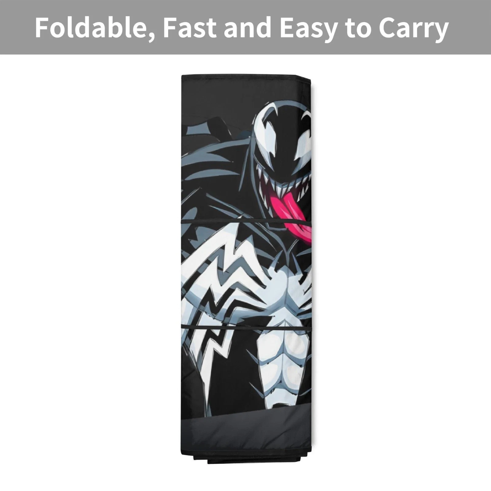 Spider-Man & Venom Driving Car Windshield Sun Shade Superhero Auto Cover