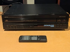 VTG 1990s Denon 5 Disc CD Changer Player DCM-460 Alpha Processing Remote TESTED