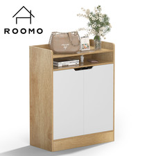 Shoe Cabinet Storage Shelf Cupboard Shoe Organiser Rack with Doors