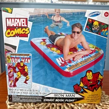 Iron Man America Inflatable Pool Raft Comic Book Float 60" x 40" – NEW