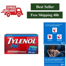 Tylenol PM Extra Strength Nighttime Pain Relief  Sleep Aid Caplets 100 Count