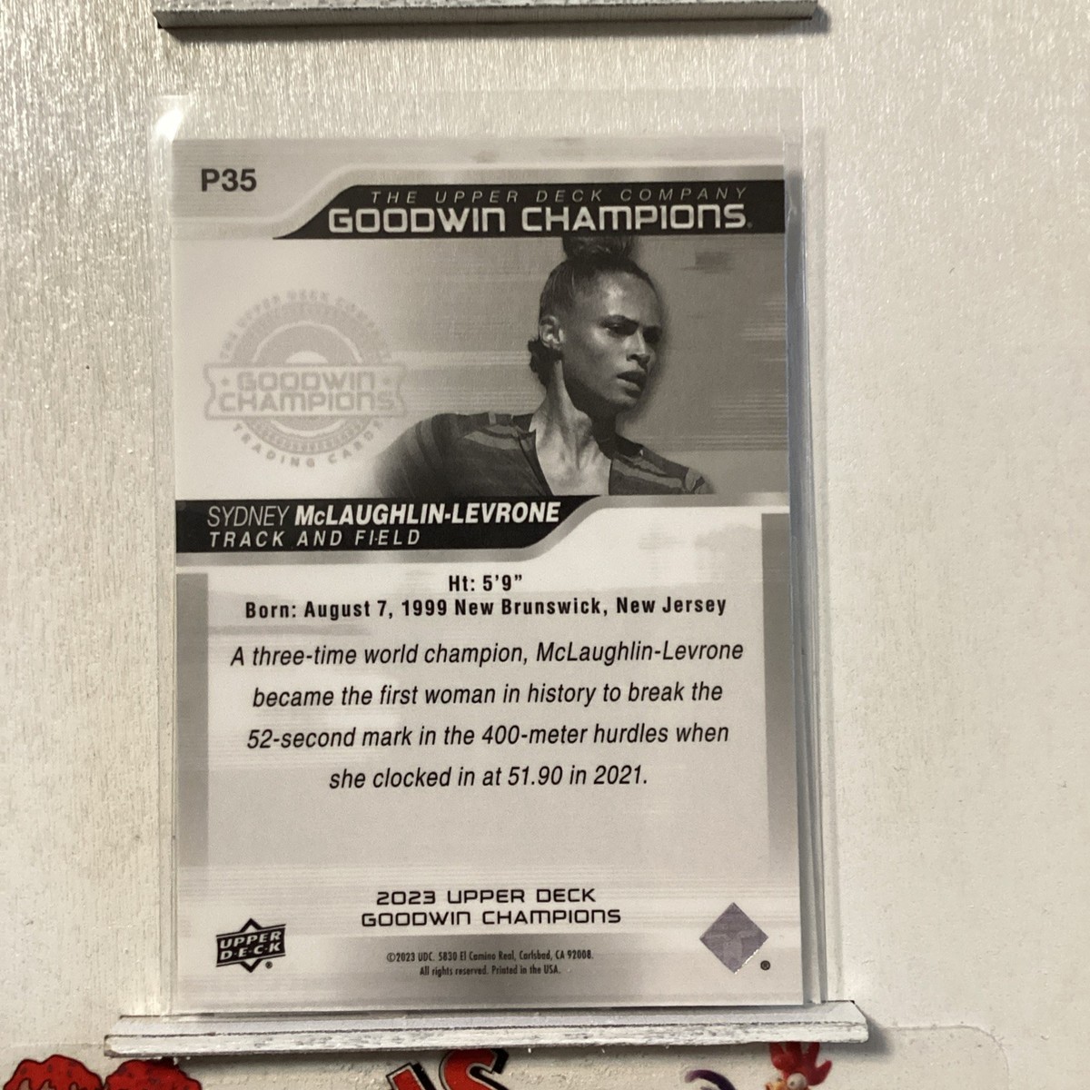 2023 Upper Deck Goodwin Champions Sydney McLaughlin-Levrone