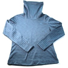 The North Face Novelty Glacier Fleece Cowl Neck Pullover Womens Medium Blue