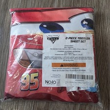 Toddler 2 Piece Sheet Set Disney Pixar Cars New Fitted Sheet Standard Pillowcase