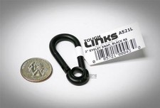 Lucky Line Tough Links Eyelet Snap Black Resin Coated Steel A521 2" New