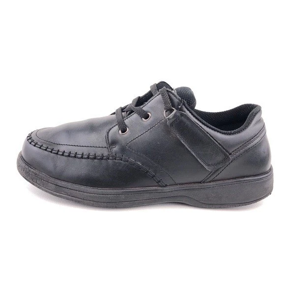 Orthofeet 461 Tie less Lace Walking Shoes Mens Size 13 4E Wide Black Leather