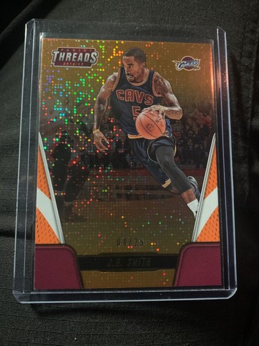 2016-17 Panini Threads J.R. Smith Orange Dazzle Refractor Card Cavaliers /25 - Picture 3 of 3