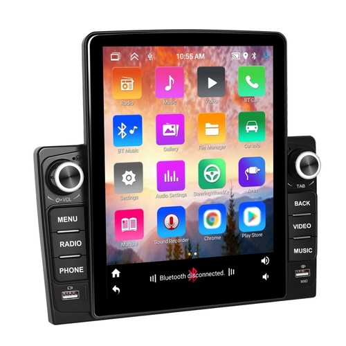 9.5" Carplay 2 Din Car Stereo Radio Android 13 GPS WiFi Vertical Touch Screen FM - Picture 23 of 24