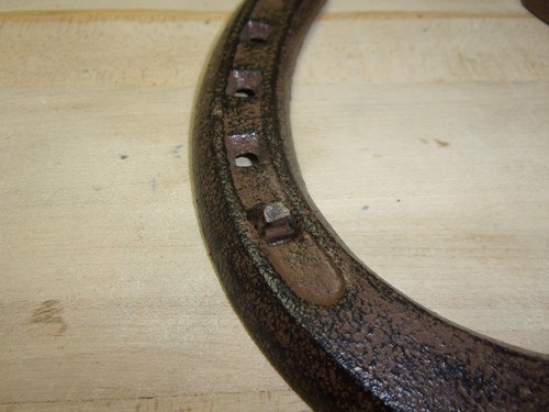 vintage lucky horseshoe cast metal wall hanger display home decor FREE SHIPPING - Picture 5 of 8