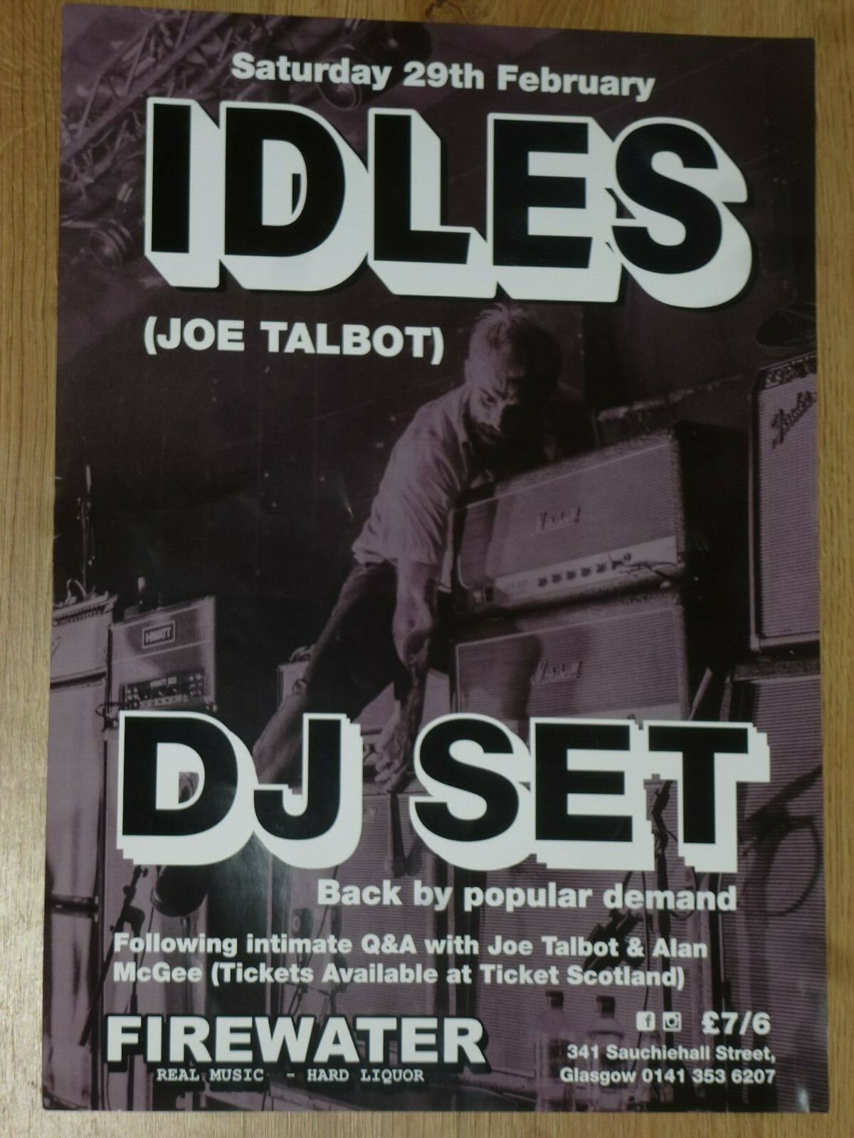 IDLES JOE TALBOT DJ SET Glasgow 2020 live music show tour concert gig