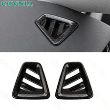 For Volvo XC60 2018-2024 Carbon Fiber Dashboard Side Outlet Vent Cover Trim 2PCS
