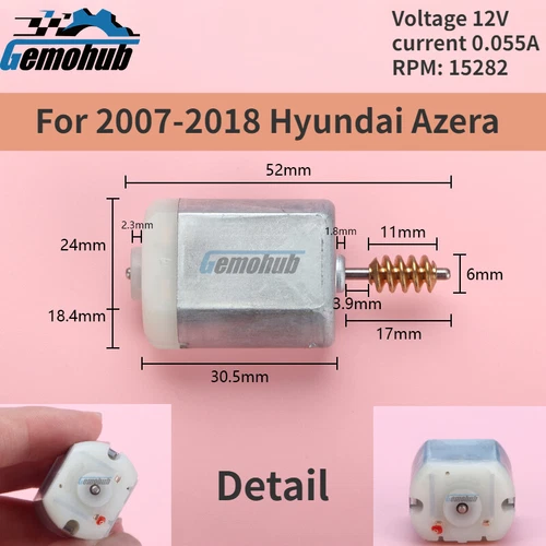12V 15282RPM Exterior Folding Mirror Motor for 2007-2018 Hyundai Azera