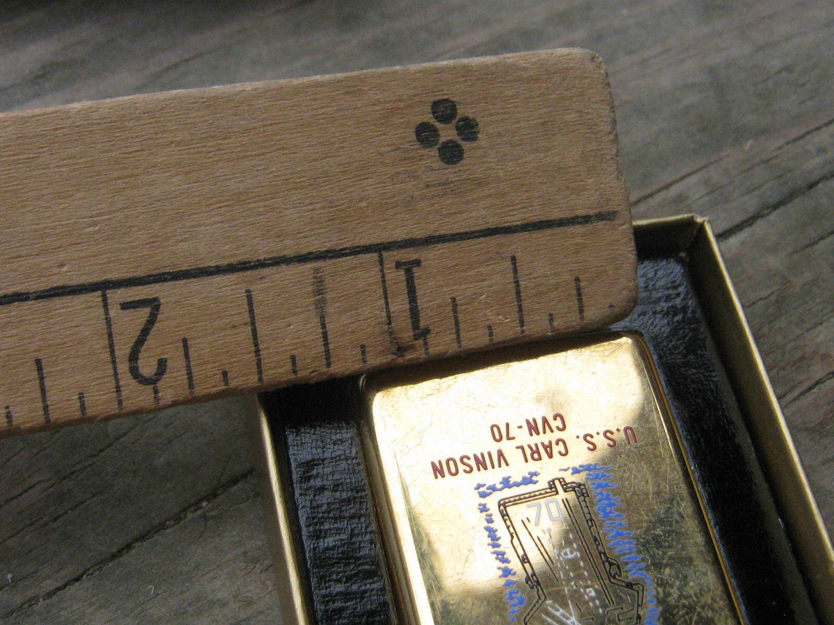 1984 ZIPPO Cigarette Lighter U.S.S. Carl Winson CVN-70 Solid Brass