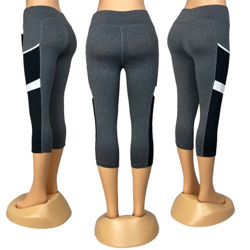 Women's High Waist Sport Yoga Capri Leggings - Picture 15 of 28